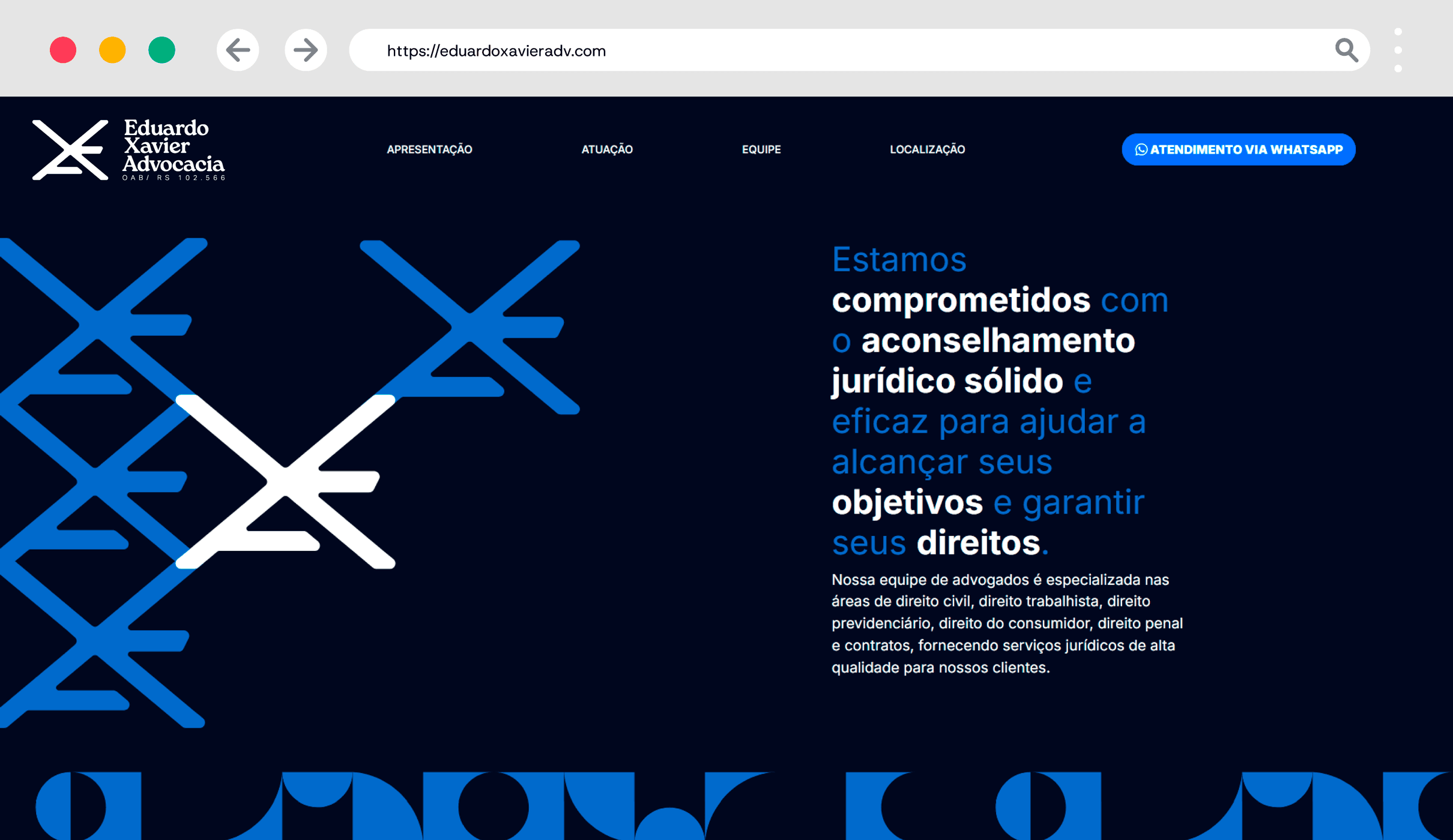 Projeto Eduardo Xavier Adv - versão desktop